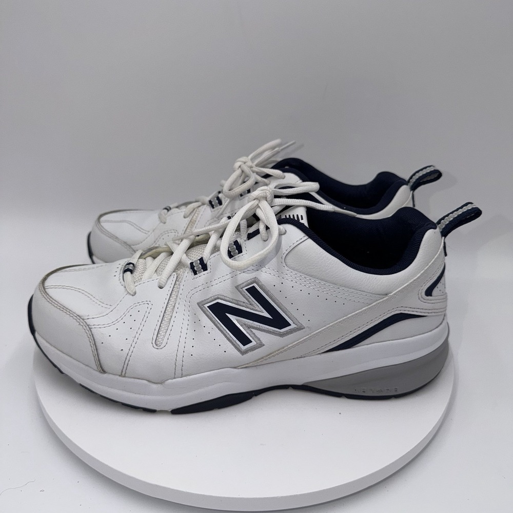 New Balance 608v5 White Navy Shoes MX608WN5 Men's 10 4E Extra Wide